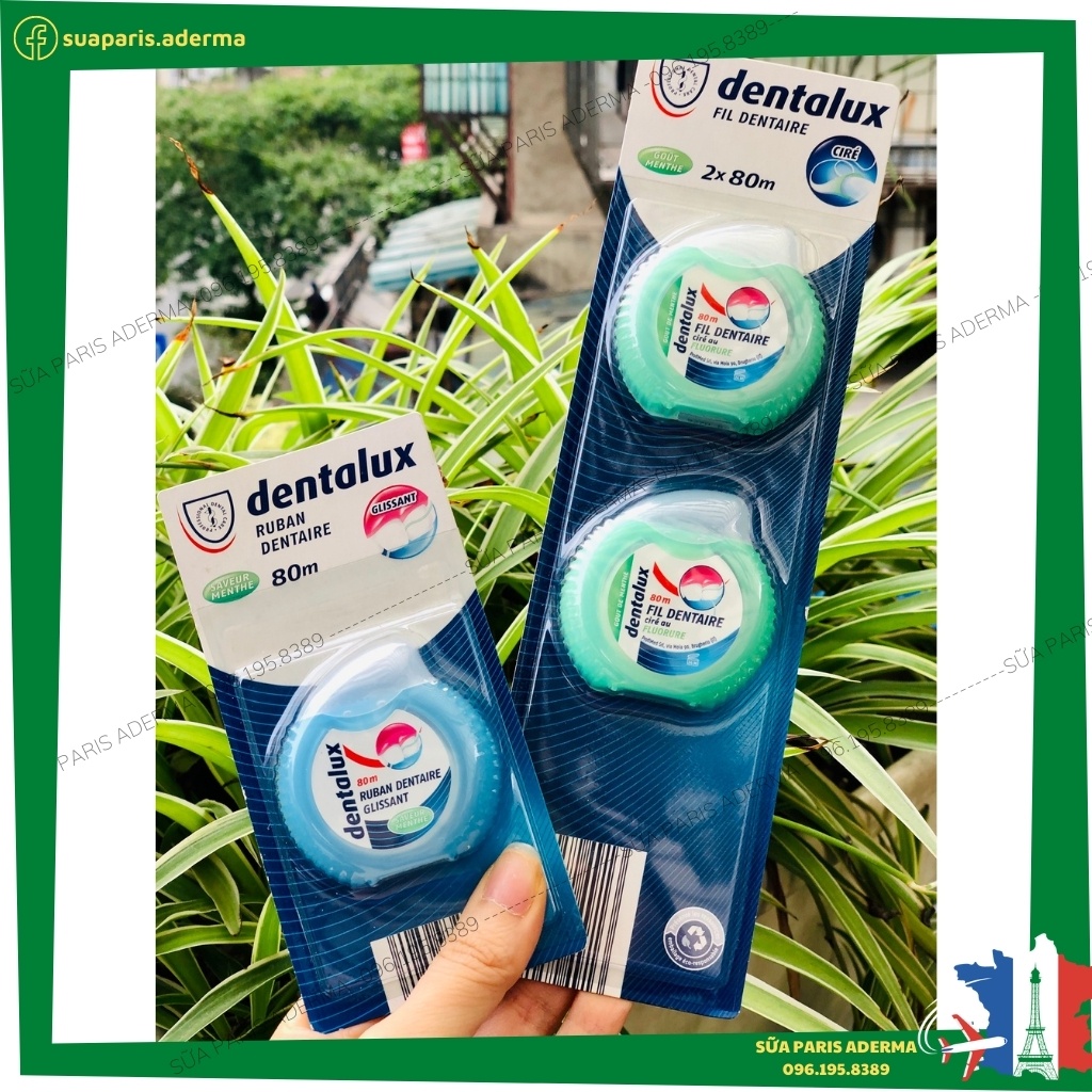 Chỉ nha khoa Dentalux tiêu chuẩn châu âu, giúp bạn vệ sinh răng miệng đúng cách, giúp răng sạch và bảo vệ răng.