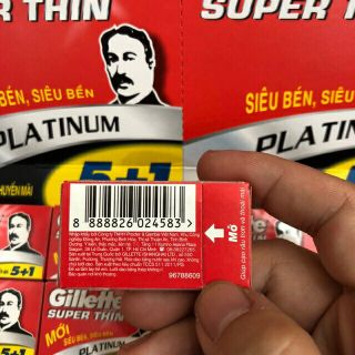 Lưỡi lam Gillette Super Thin ( Hộp 6 lưỡi)