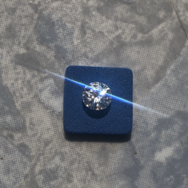 GIÁ XƯỞNG-Viên Moissanite 6,3ly nước D, VVS1, Ex, kiểm định TRẮNG ĐẸP LẤP LÁNH NHẤT