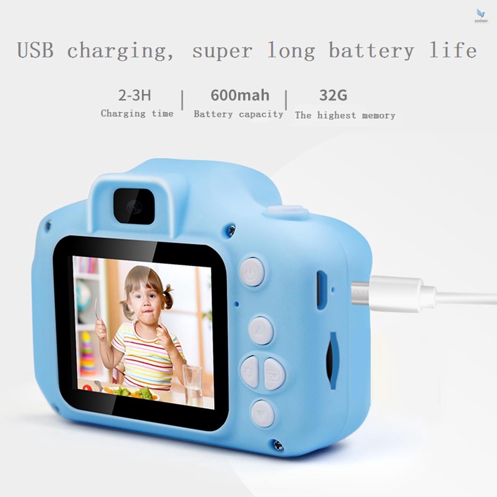 Camera kỹ thuật số 20MP 1080P HD dễ thương có thể sạc lại màn hình 1.9 Inch 32GB hỗ trợ thẻ nhớ cho bé 3-10
 | BigBuy360 - bigbuy360.vn