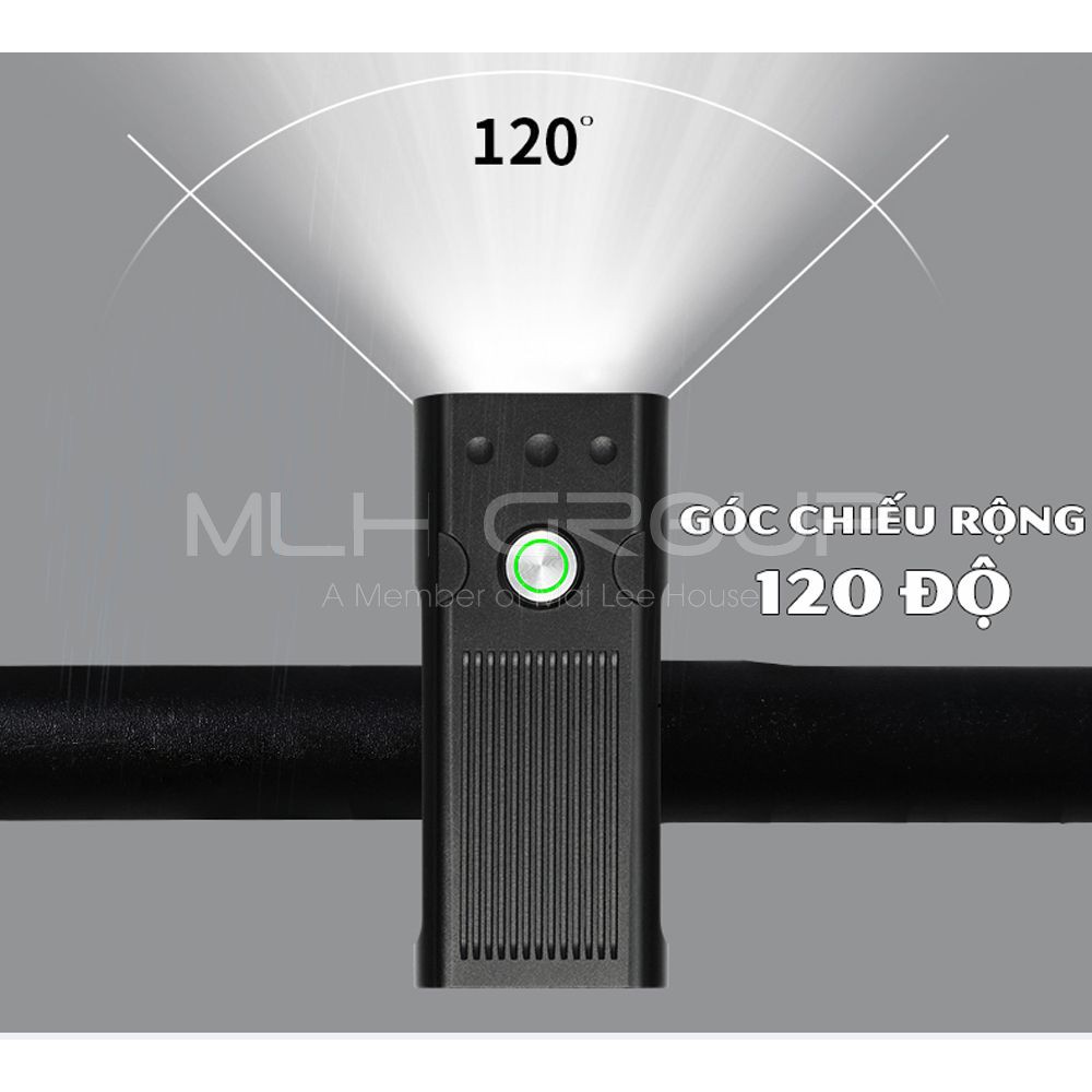 Đèn Pha Trước Xe Đạp Có Sạc USB Siêu Sáng Cao Cấp Chống Nước MLH