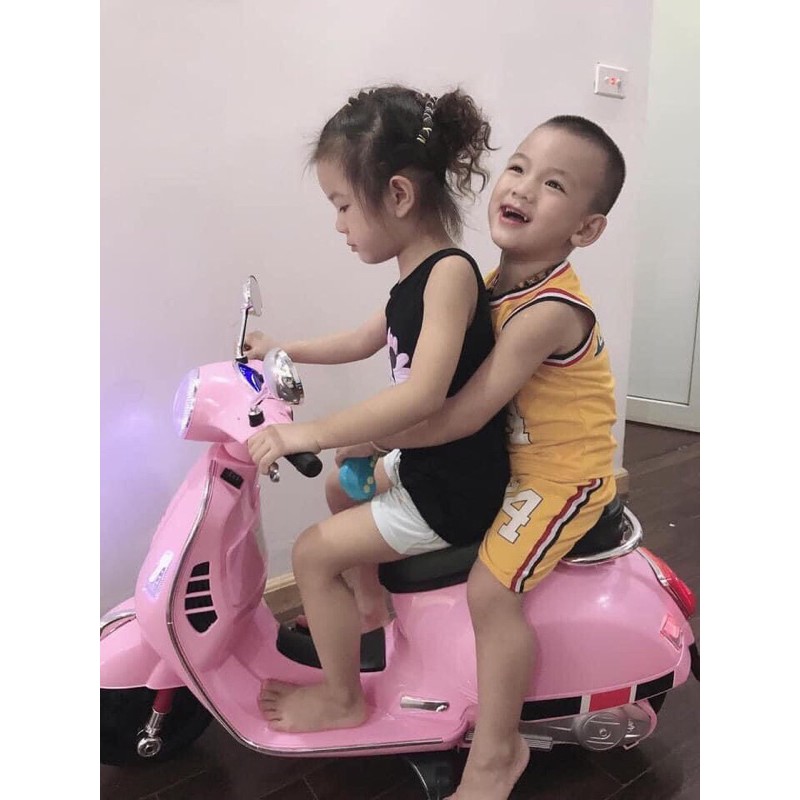 [SP CAO CẤP❤️] Xe máy vespa cho bé Xe máy điện trẻ em sử dụng chân ga đa chức năng