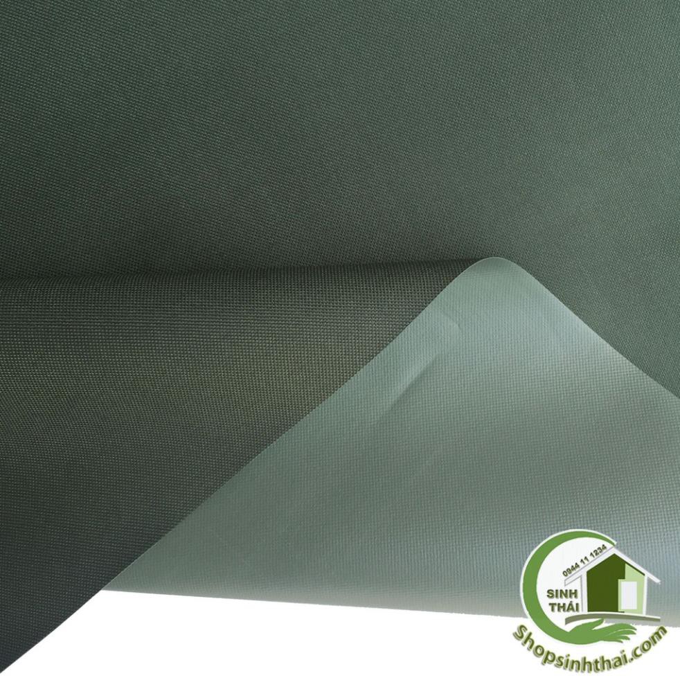 Vải bố PVC màu xanh rêu - vải may balo túi xách