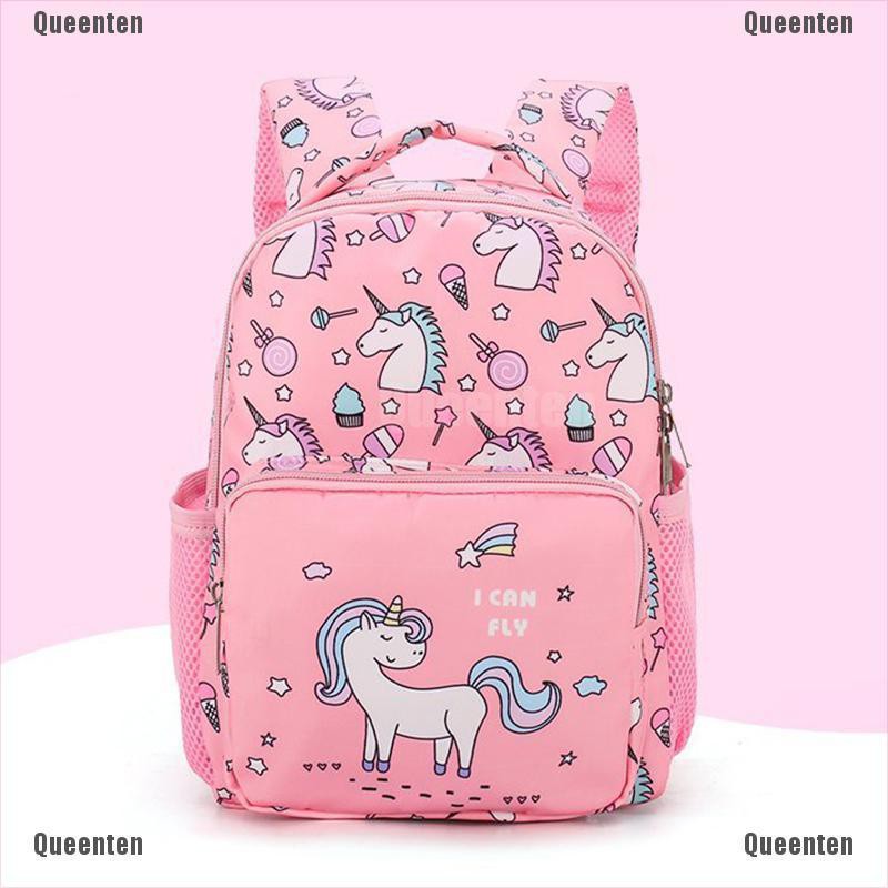 ★Queen★Kindergarten Unicorn Little Girls Kids School Bags Book Backpacks 2-5Years Old