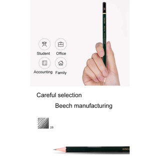 (5hộp Tặng 1 hộp) Bút Chì Gỗ 2B/3B/4B/5B/6B Deli