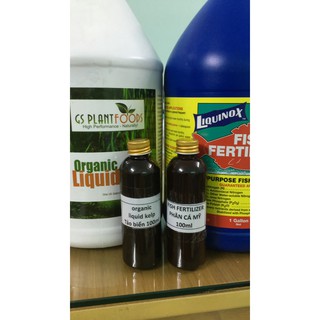 Phân hữu cơ bón lá Cá và Rong Biển Organic Liquid Fish & Kelp lọ 100ml hàng nhập từ Mỹ