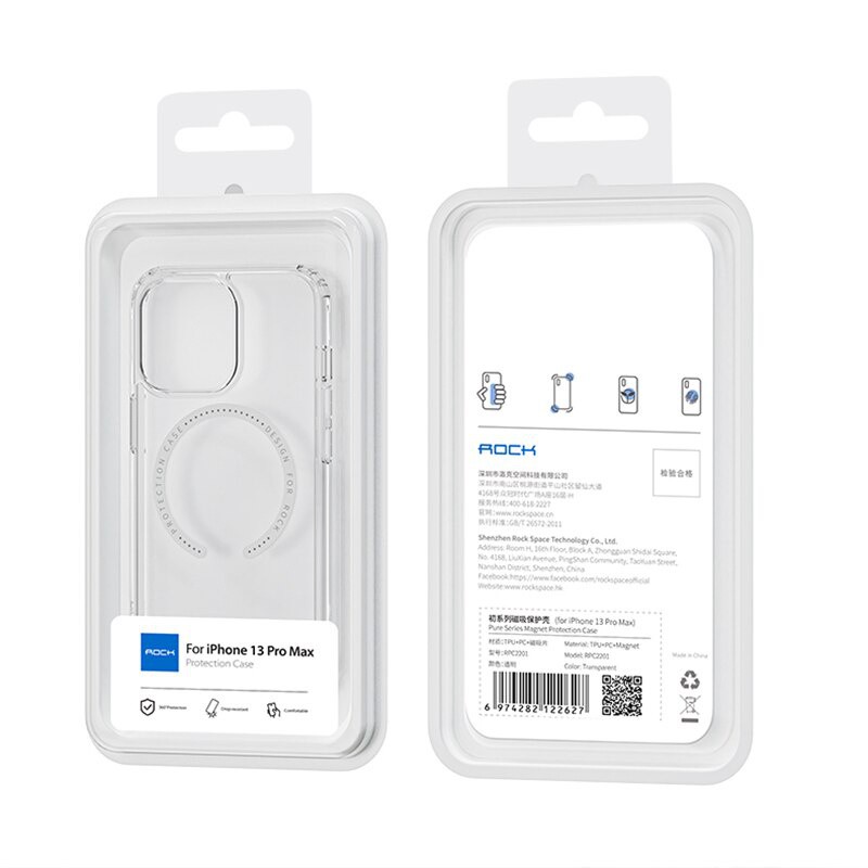 Ốp lưng trong suốt có từ tính Rock điện thoại iPhone 13 Pro Max/13 Pro / 13