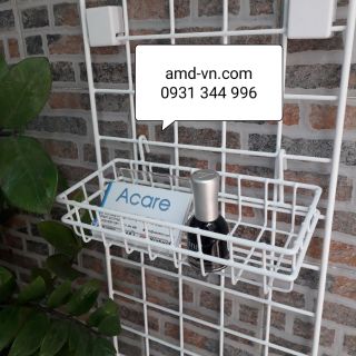 Rỗ nhựa treo lưới trang trí đẹp số 04 không gỉ sét, đựng sản phẩm để trưng bày