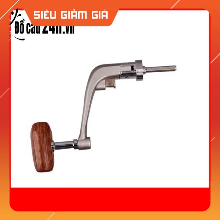 Tay quay máy câu núm gỗ tay quay máy câu shimano kim loại ĐỒ CÂU ANH QUÂN