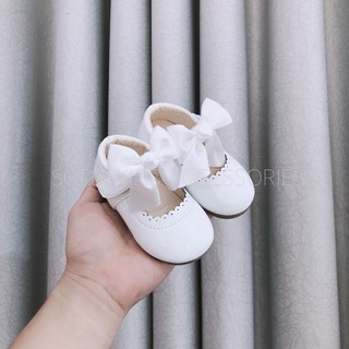 Giày tập đi nơ da bóng