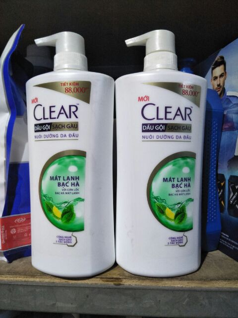 Dầu gội Clear Bạc  Hà  880g.