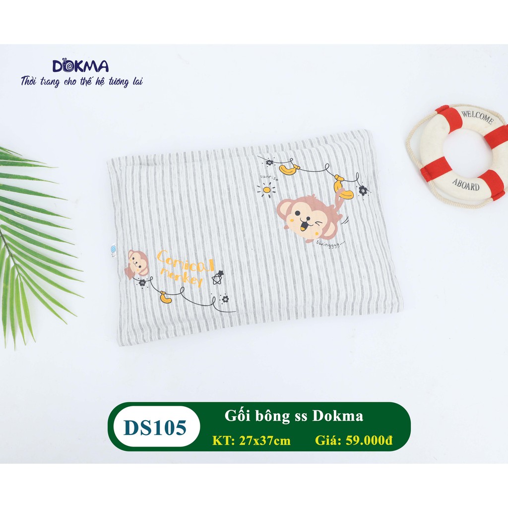 [Dokma] Gối bông  mềm, thoáng khí, êm, đẹp (0-2tuổi)-(27x37cm)