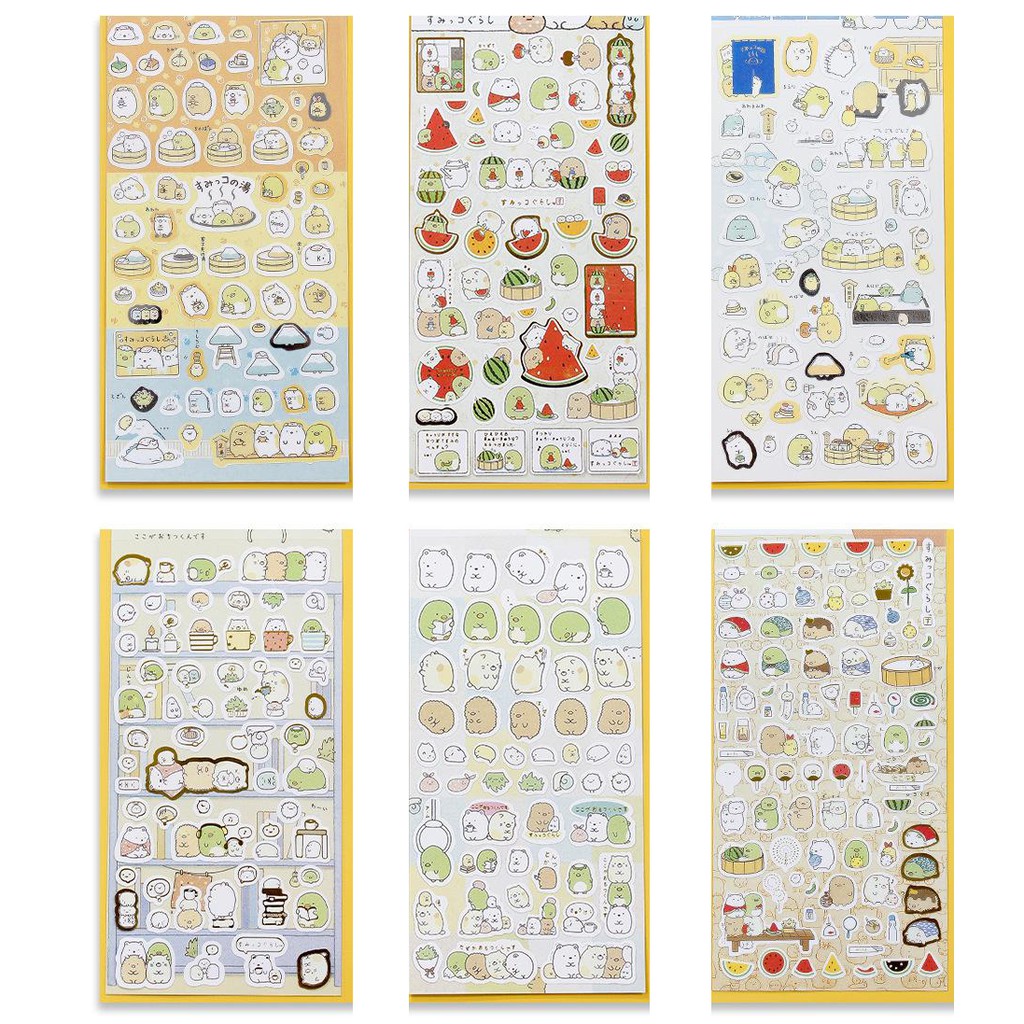 S1 sticker trang trí dán sổ dán điện thoại sticker dễ thương sticker sumikko