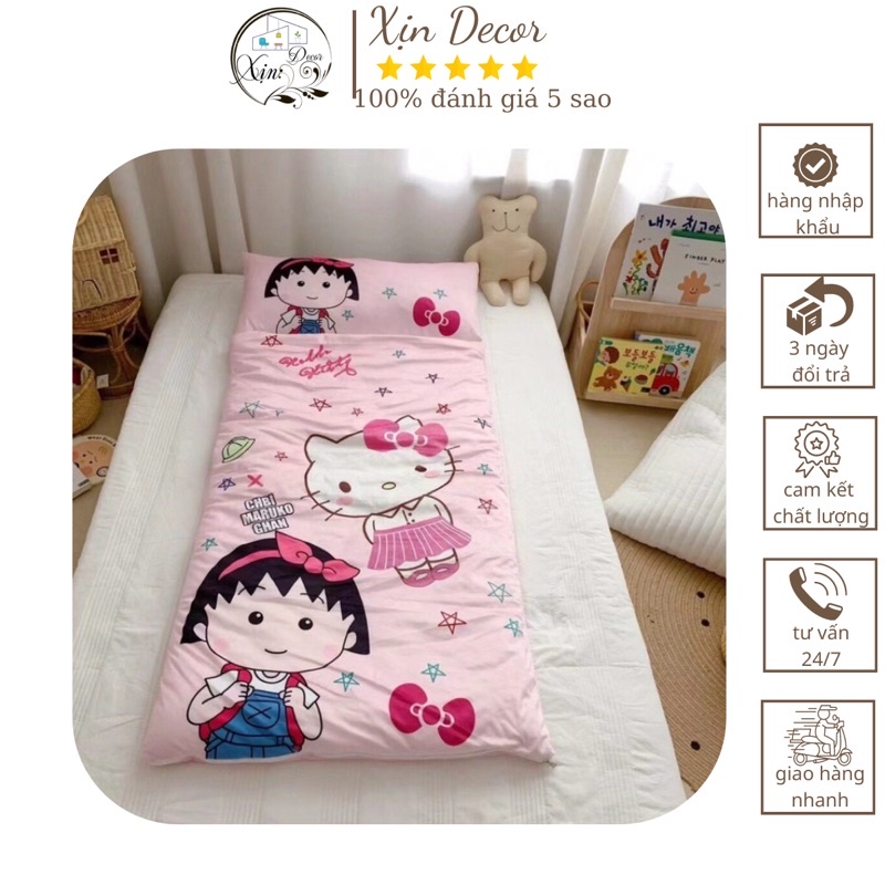 Túi ngủ cho bé kích thước 75x150 chất liệu nỉ nhung cao cấp-Mẫu mới nhất Xịn Decor
