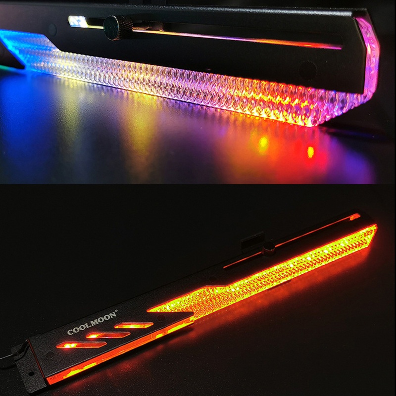 Khung Đồ Họa GT8 Hỗ Trợ RGB Có Khe Cắm Thẻ AURA SYNC / Giá Đỡ Điện Thoại / Card Sag ARGB AURA SYNC
