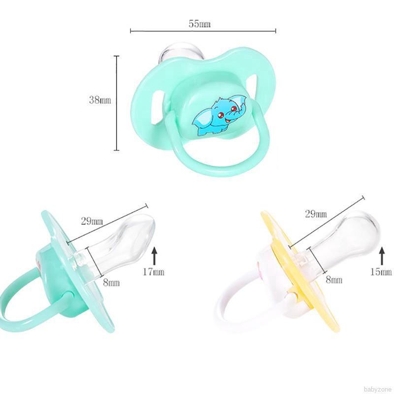 Núm Ti Giả Bằng Silicon Họa Tiết Hoạt Hình Kèm Nắp Đậy Cho Bé