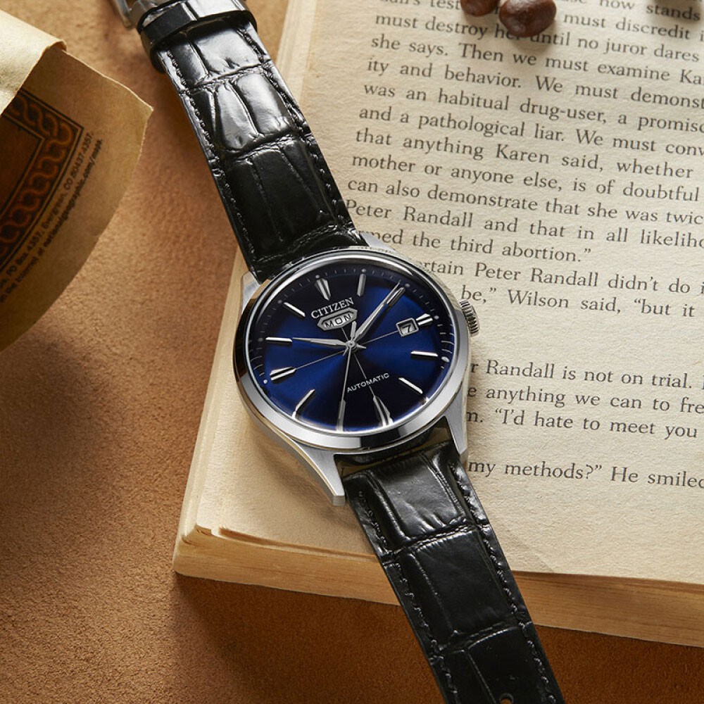 Đồng Hồ Citizen C7 Unisex Dây Da NH8390-20L - Mặt Xanh