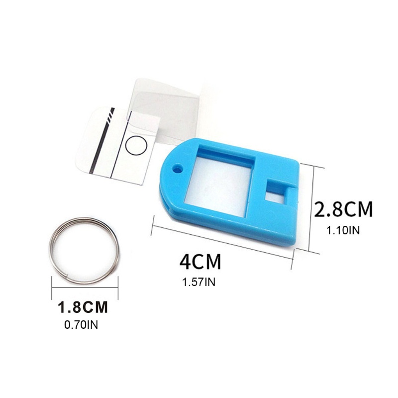 Bộ 8 Móc Chìa Khóa Bằng Nhựa Nhiều Màu Sắc Có Vòng Nhẫn Gắn Cửa Sổ ID Cho Túi Hành Lý