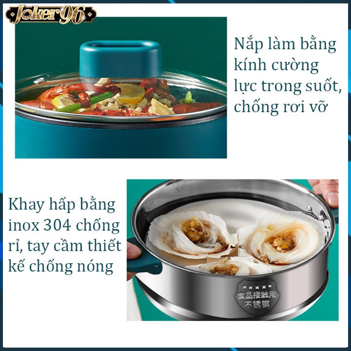 Nồi Điện Đa Năng JIASHI Thông Minh, Có Chế Độ Hẹn Giờ, Phủ Lớp Chống Dính Cao Cấp - Hàng Nội Địa Trung