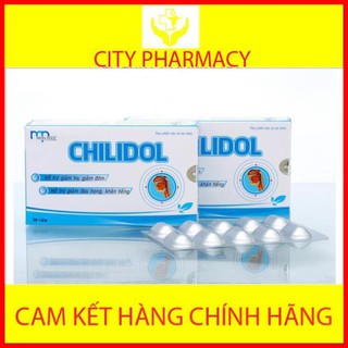 Viên uống Chilidol giúp giảm ho, đau họng và khàn tiếng 30 viên