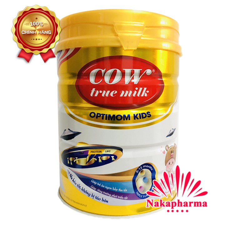 Sữa tăng cân Cow True Milk Optimom Kids – Giúp bé ăn ngon miệng, hấp thu tốt, tăng trưởng tốt - Optimum