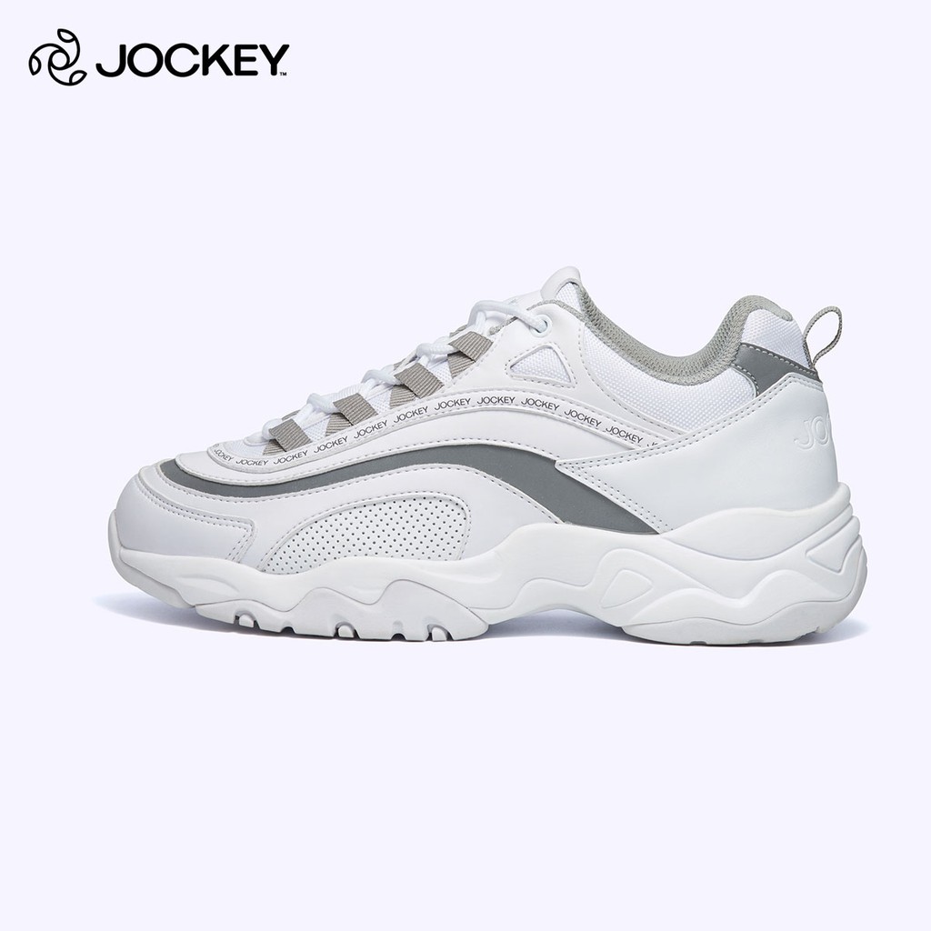 Giày Sneaker Jockey Nam Nữ Go Chunky Phản Quang Thể Thao Đế Cao Trắng Phối 3M - J0415 Unisex