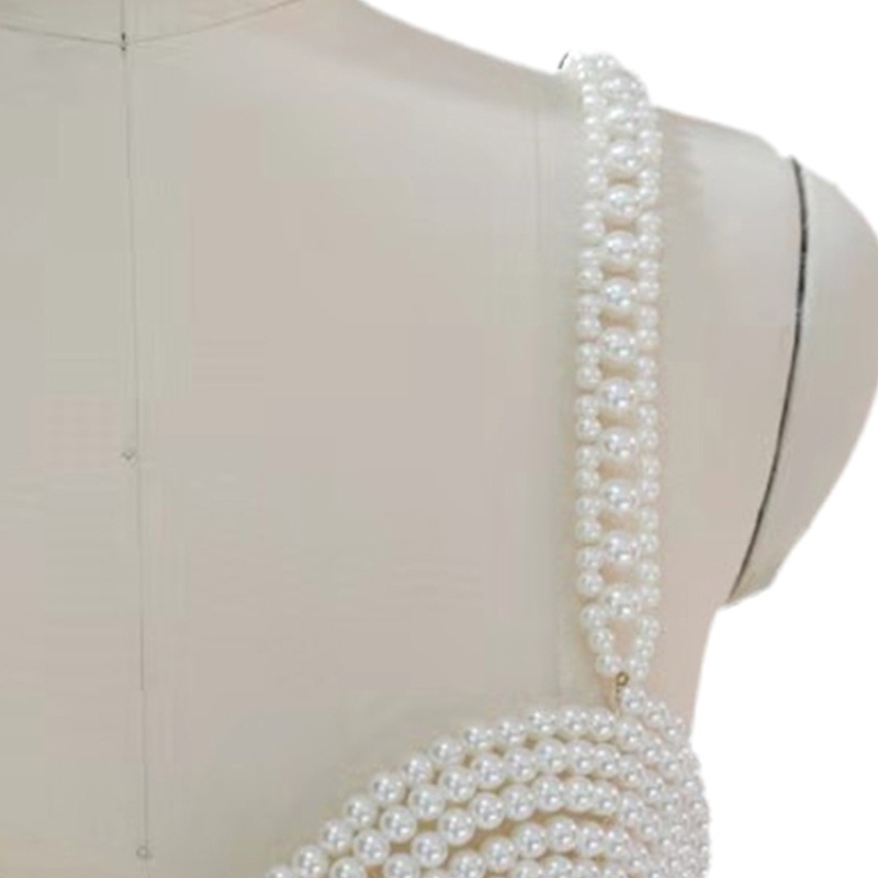 Bikini Mắt Xích Đính Hạt Ngọc Trai Nhân Tạo Gợi Cảm Cho Nữ