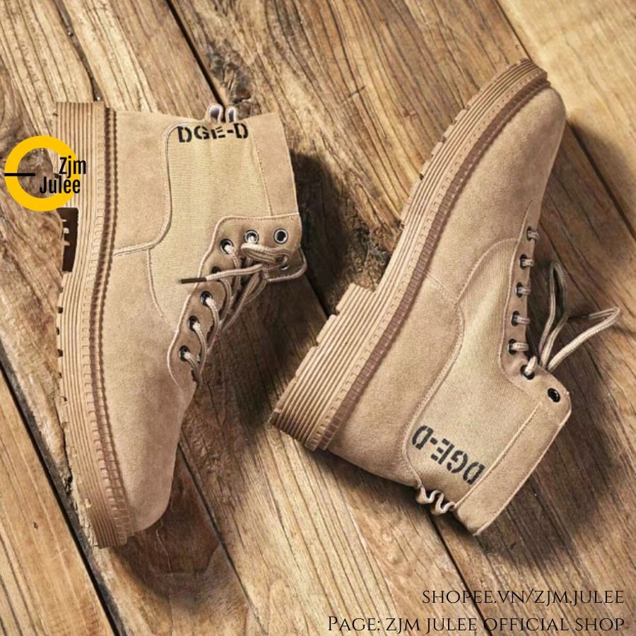 Giày bốt nam da lộn kaki DGD-E bền màu - giữ form lâu - bán chạy số 1 | BigBuy360 - bigbuy360.vn