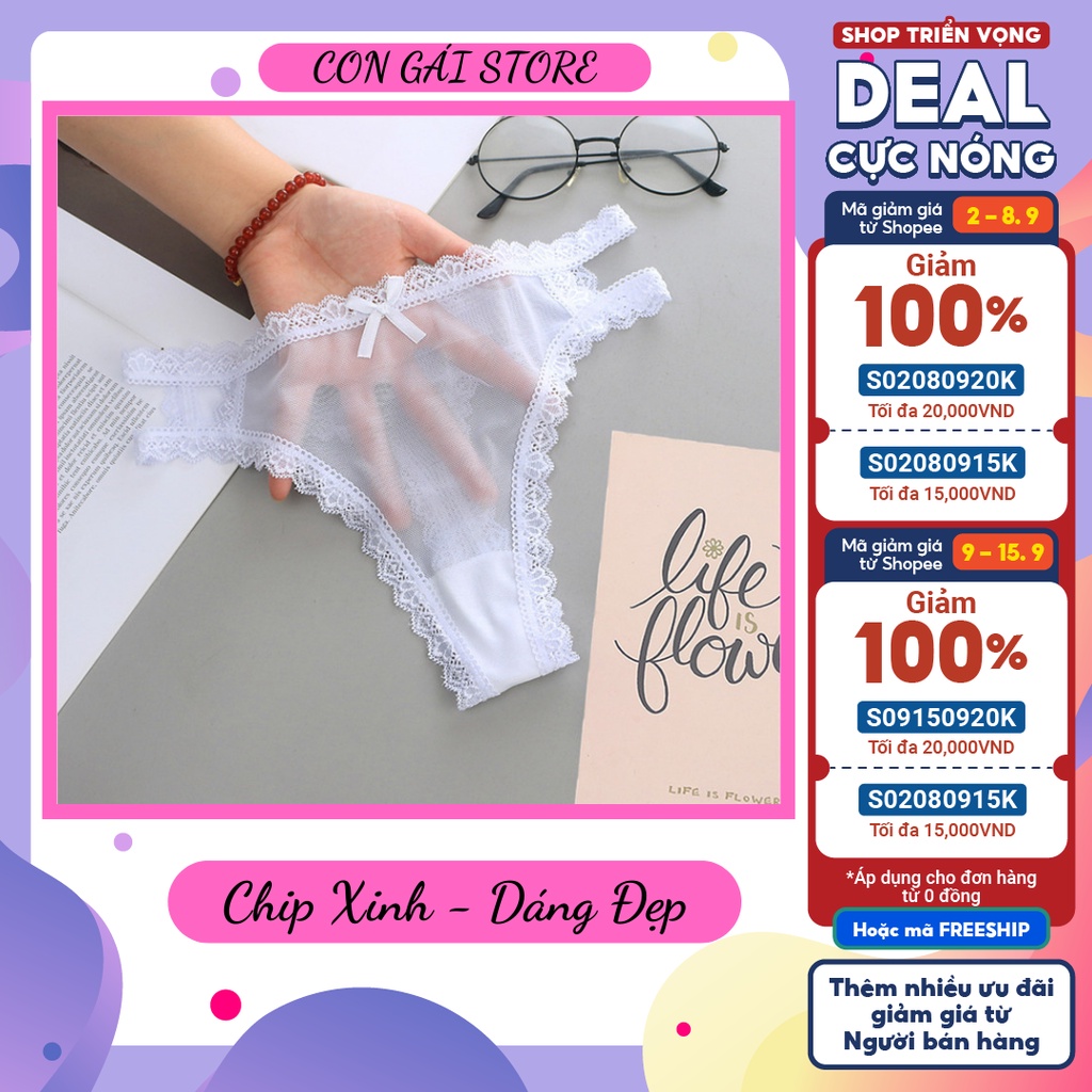 Quần lót nữ lọt khe sexy quyến rũ ren cao cấp viền dây gợi cảm TL1857 – Con Gái Store