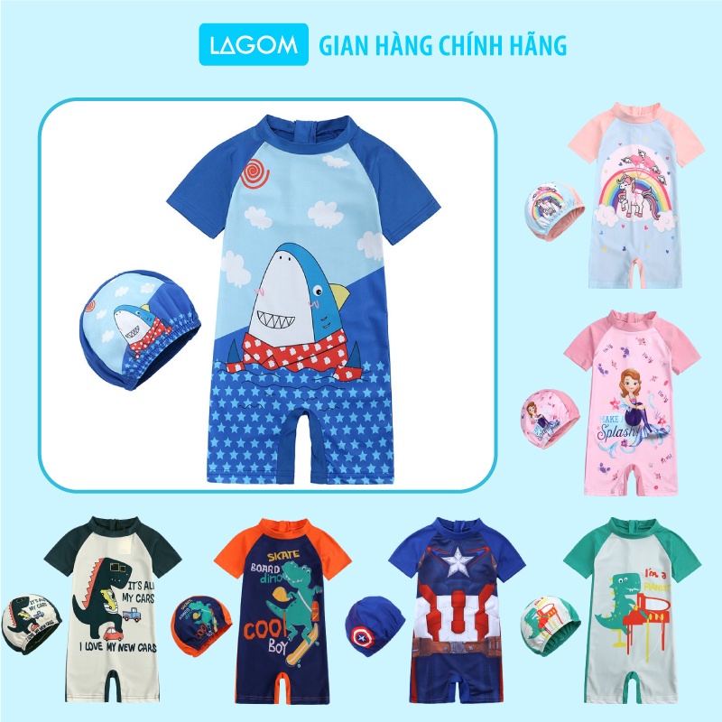 Bộ Bơi Bé Trai & Bé Gái Liền Thân | Đồ Bơi Trẻ Em 1-5 Tuổi