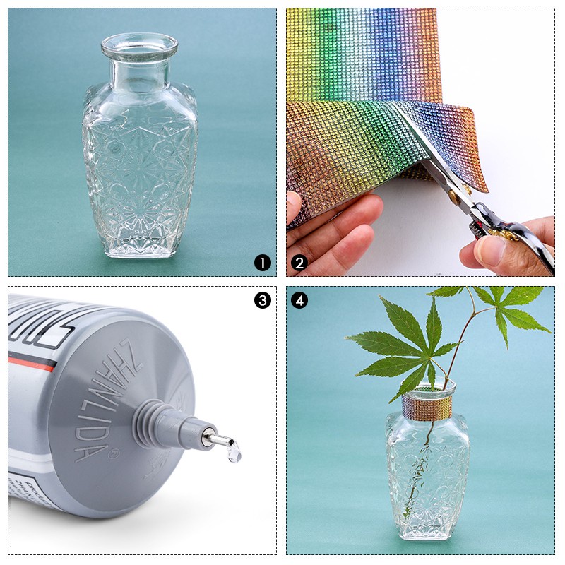 Cuộn Dây Ruy Băng Đính Đá 1 yard 6 / 8 / 12 Hàng Dùng Trang Trí Giày