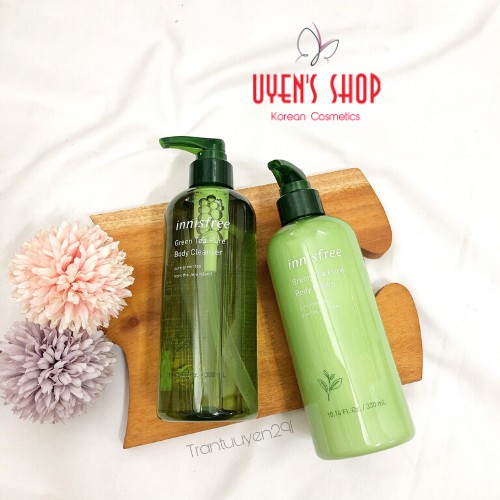 (Tách lẻ) Sữa tắm / sữa Dưỡng Thể Trà Xanh Innisfree Green Tea Pure Body Cleanser/ Body Lotion 300ml