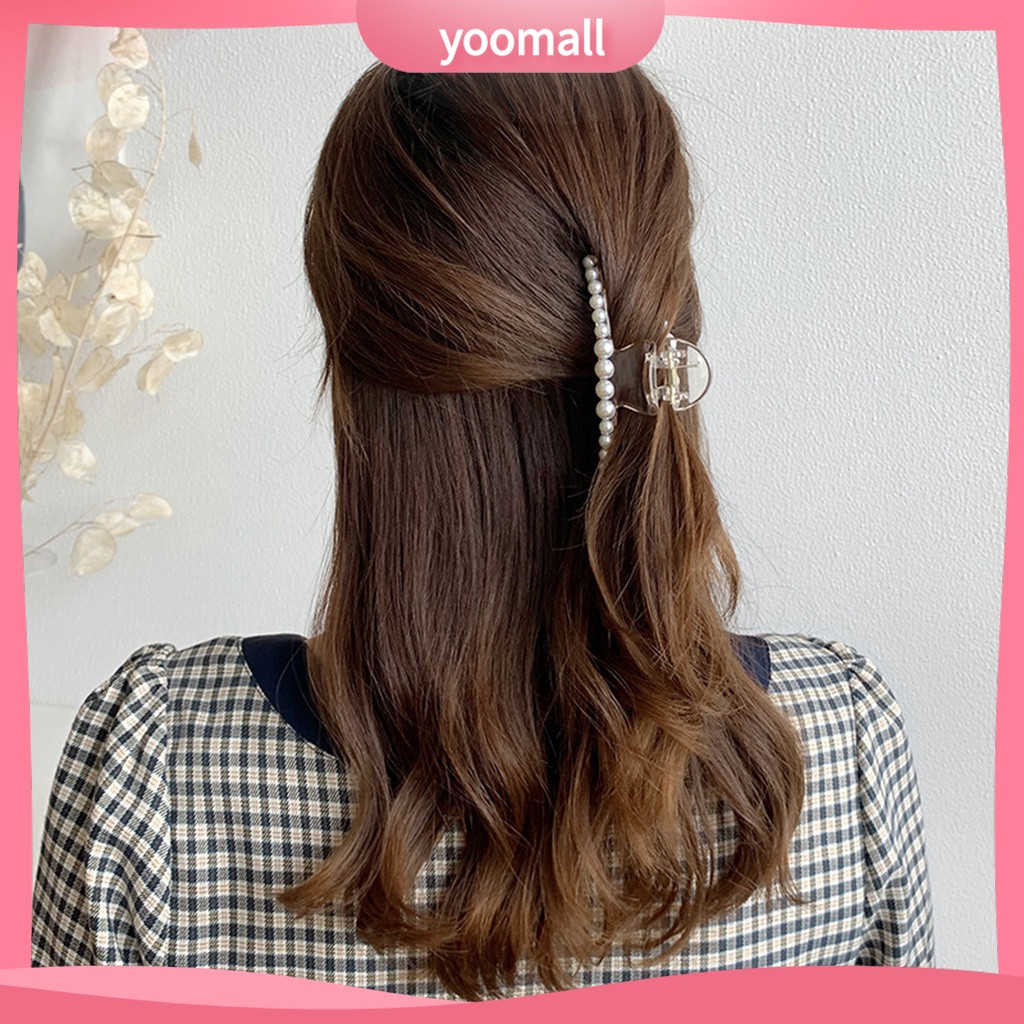 Kẹp Tóc Càng Cua Đính Ngọc Trai Giả Thời Trang Dành Cho Nữ