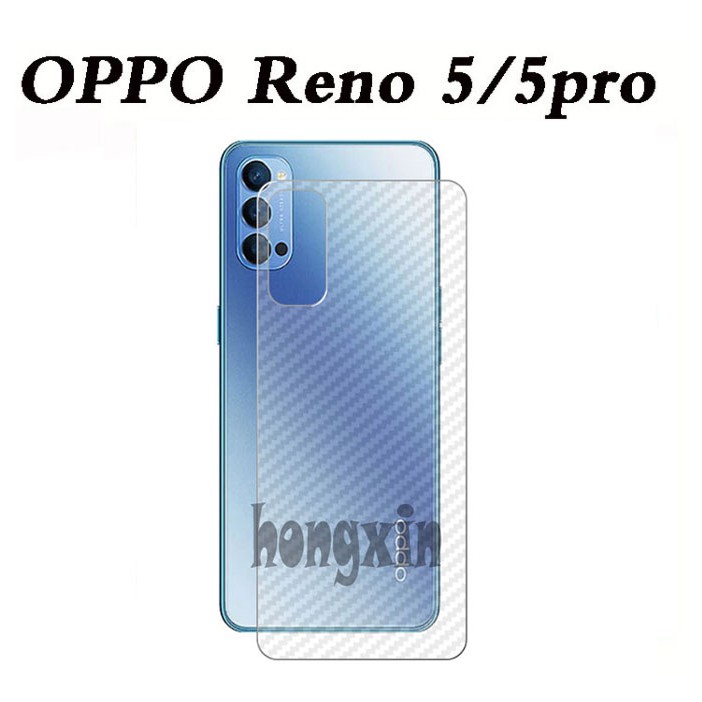 For OPPO Reno 5 (5G/4G) Reno 5 pro+ Realme C15 Qualcomm Reno5k C21 C20 Realme 7 (5G) V11 (5G) V15 (5G) Realme GT 3D Carbon Fiber Back Film
