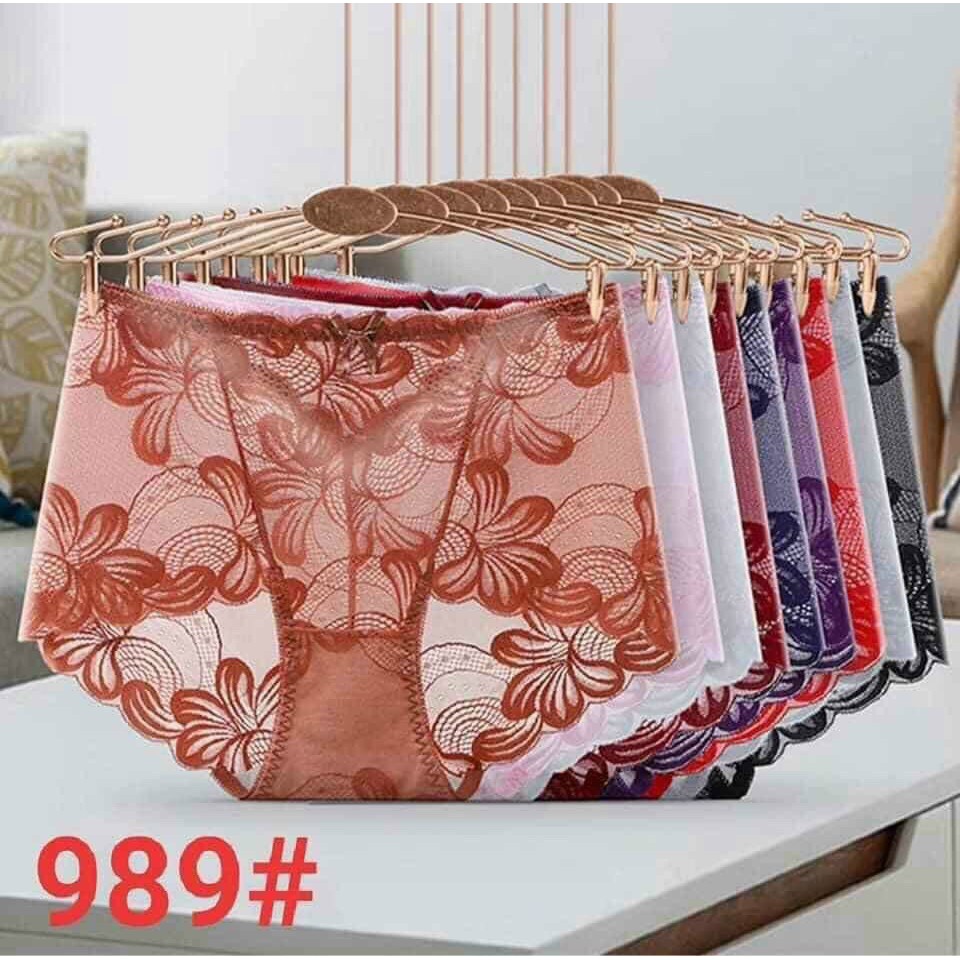 🔥 RẺ NHẤT SHOPEE + FREE SHIP 🔥 QUẦN LÓT REN HOA CẠP CAO FORM TO 48-85kg