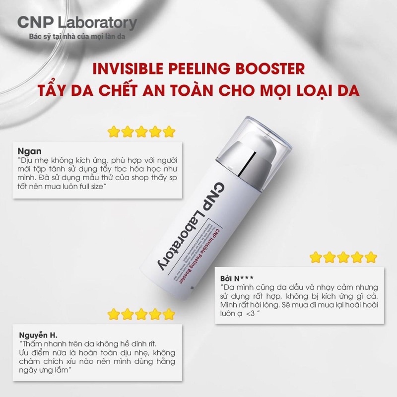 [ CNP ] Tẩy tế bào chết hoá học Invisible Peeling Booster 100ml