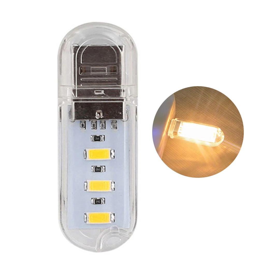 Đèn LED 3 Bóng 200LM 3000K / 7000K Cổng USB Bằng Nhựa Dùng Cho Máy Tính