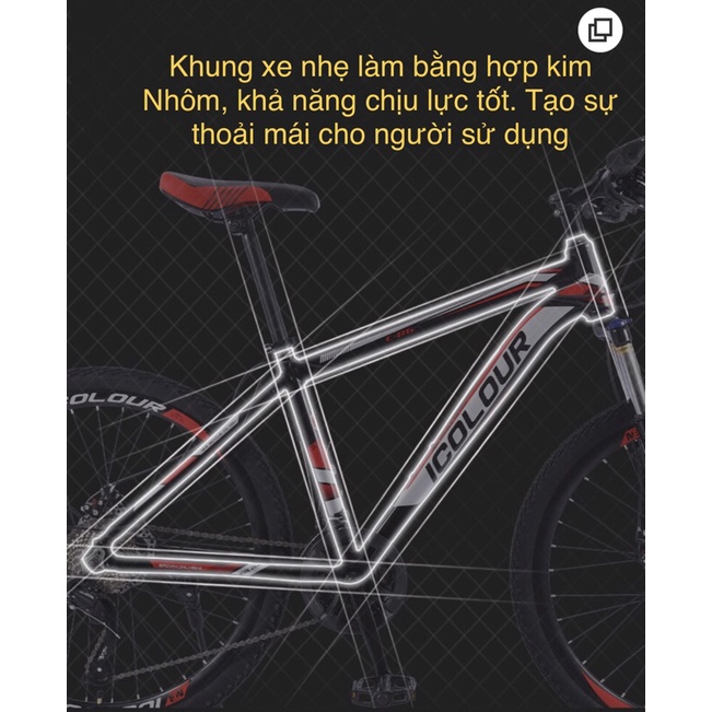 Xe đạp ICOLOUR  thể thao 24inch 26inch dành cho Nam Nữ