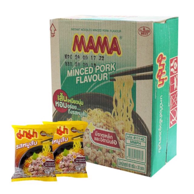 THÙNG MÌ THÁI MAMA THỊT BẰM 60GR  (AN GIANG)