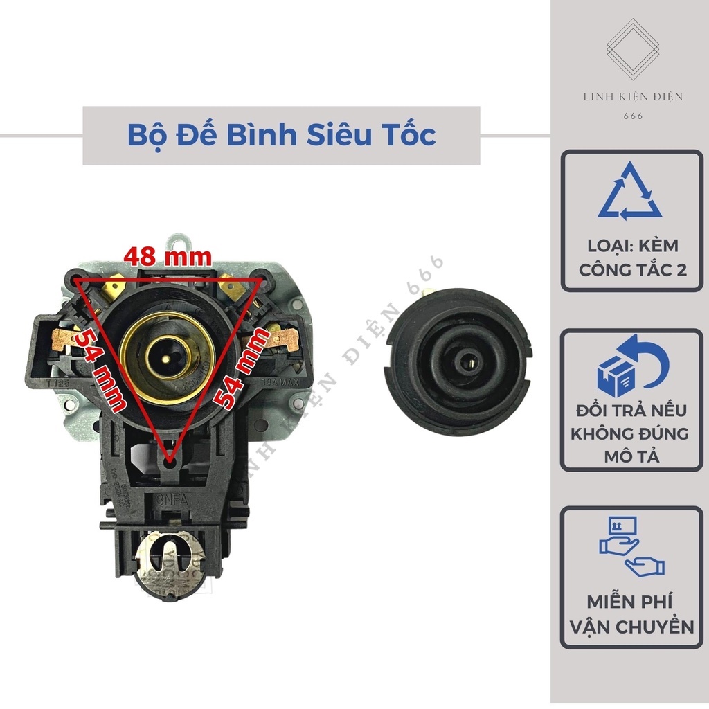 Đế ấm siêu tốc kèm công tắc BDDST1-2 loại tốt dành cho bình siêu tốc lớn