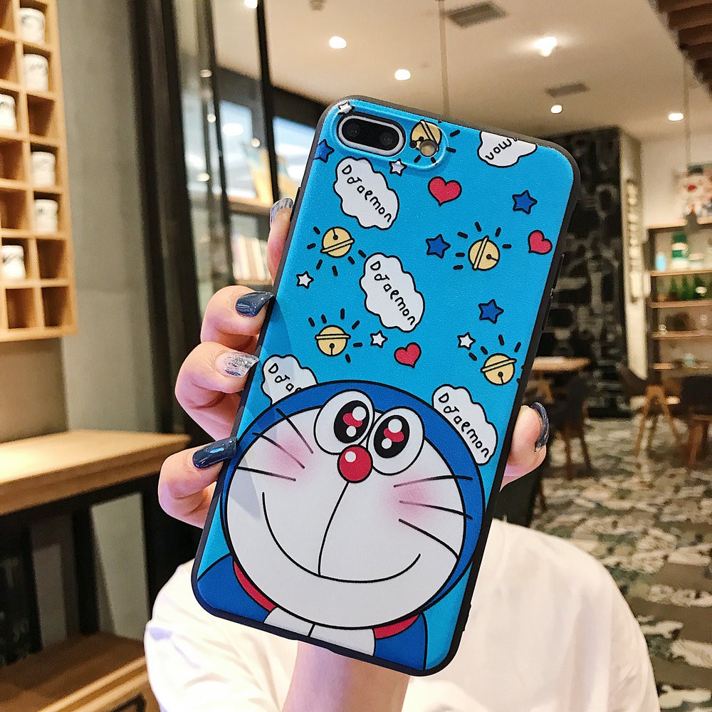 Ốp lưng iPhone 12 11 Pro X XR XS Max 8 7 6 6S Plus SE 2020 Cute Doraemon And Stitch Soft Case