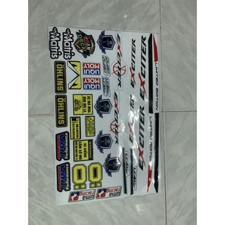 Tem exciter 2010 trắng đen