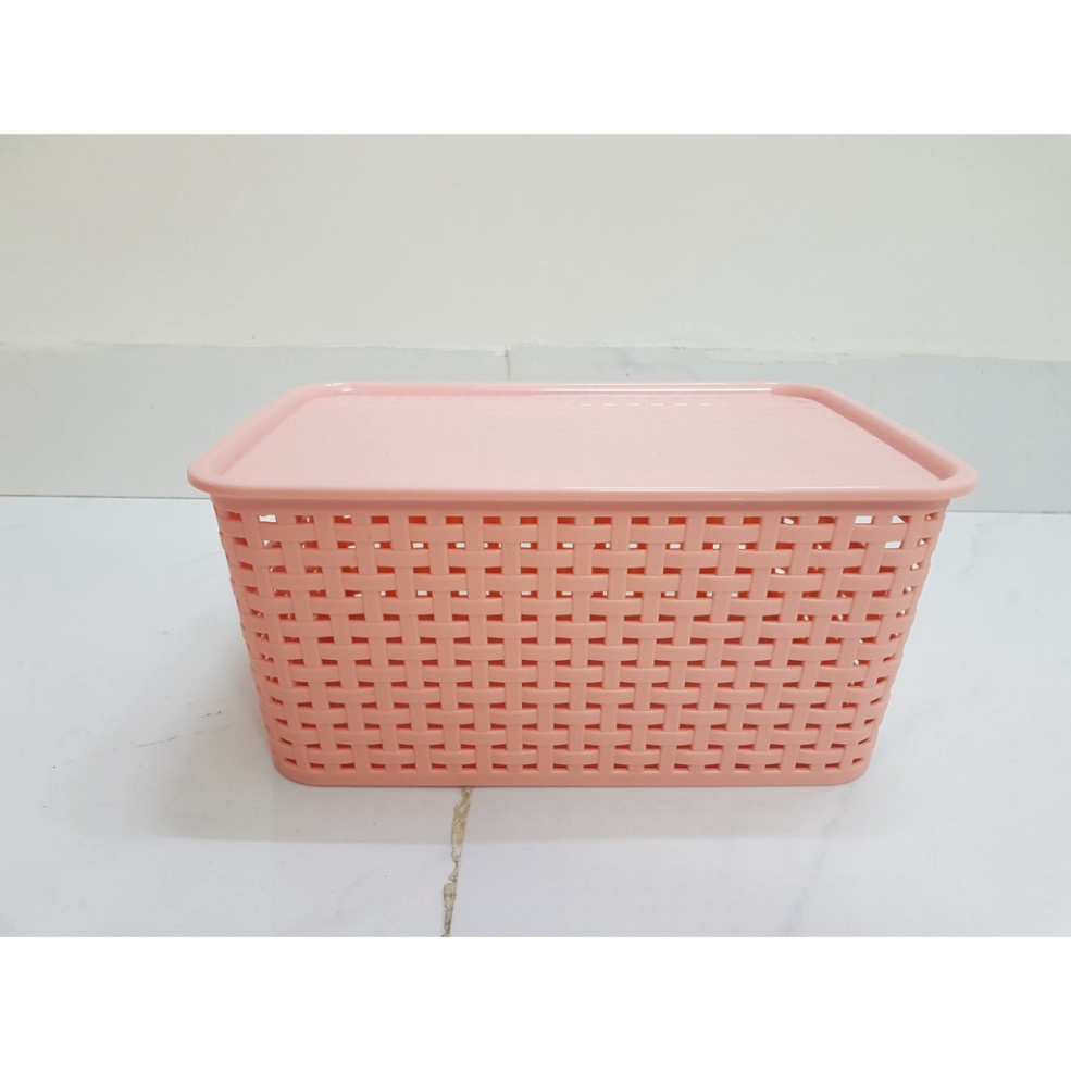 Giỏ Đựng Đồ Có Nắp Hàn Quốc Song Long Cỡ Bé 2572 - Duonghieu6789