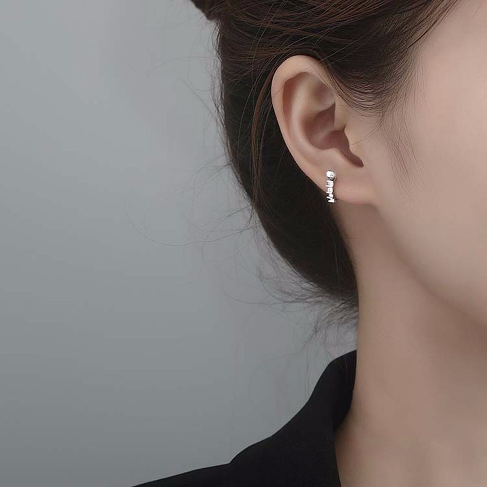 Khuyên Tai Hình Chữ U / Tam Giác / Chữ V Bằng Hợp Kim Nhiều Màu Thời Trang Hàn Quốc