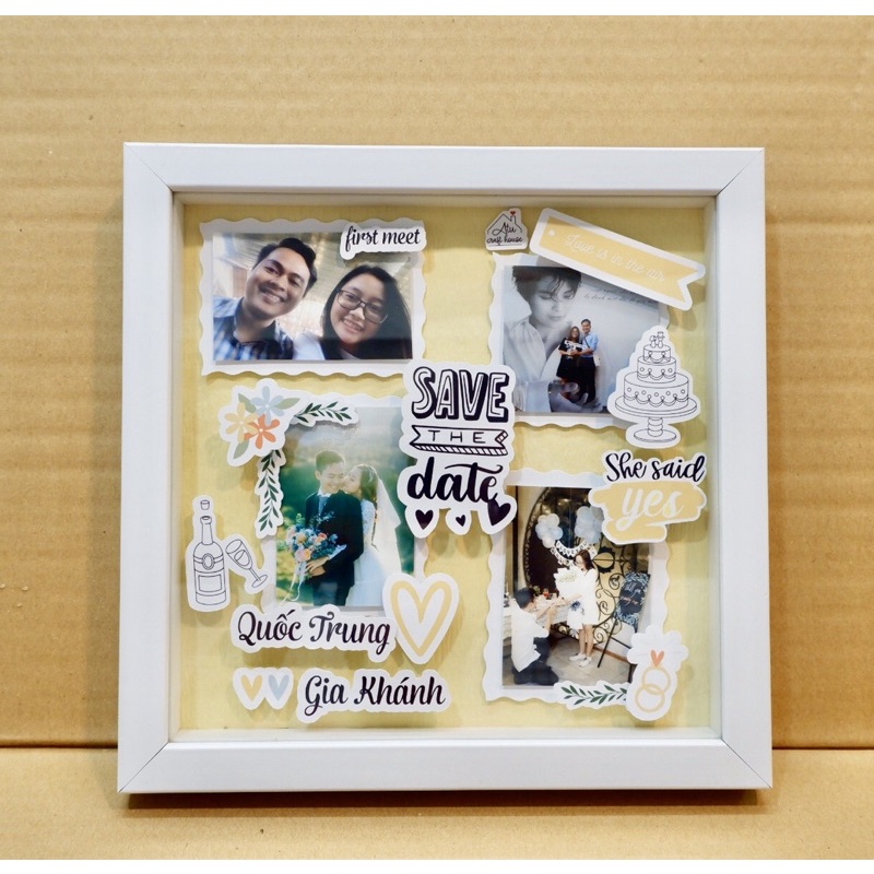 Khung Hình Scrapbook Handmade - Khung Hình Nổi - Sinh Nhật - Kỷ Niệm - Baby - Set Tự Tay Làm