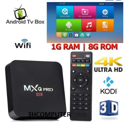 [Mã ELMS05 giảm 5% đơn 300k]Adroid Tivi box MXQ Pro 4K ram 1GB - Android 7.1