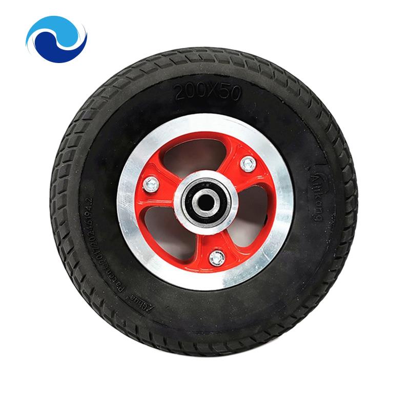 Bánh xe màu đen kích thước 200X50 8 Inch không có ruột xe scooter điện