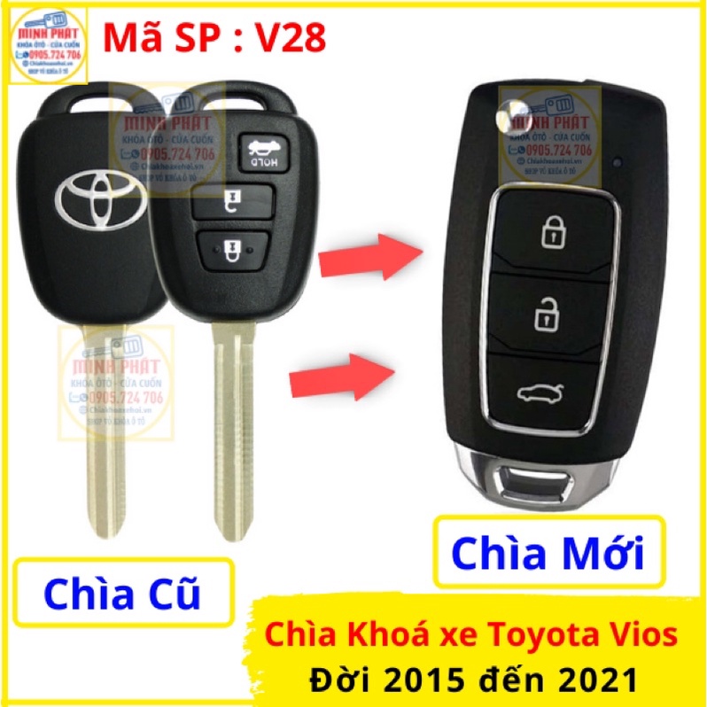 Chìa khoá xe Ô tô Toyota Vios 2015 – 2022