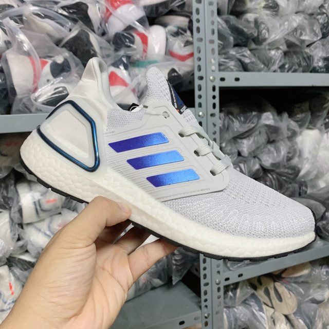 Giày Ultra Boost Blue Violet Met Trắng sọc Xanh Tím