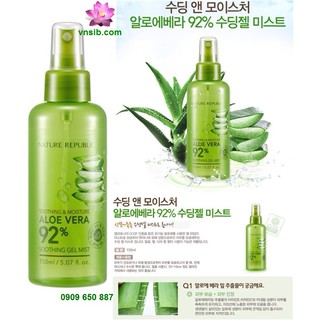 Xịt khoáng nha đam